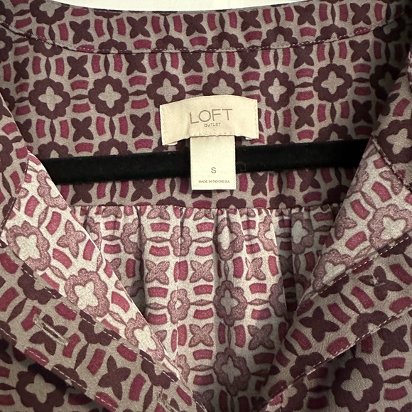 LOFT Purple Long Sleeve Dress NWOT - Picture 4 of 5